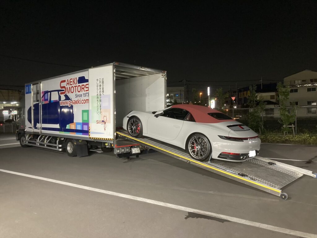 ポルシェ911カレラSカブリオレご納車準備