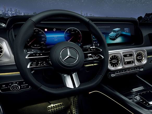 ベンツG450dステアリング画像